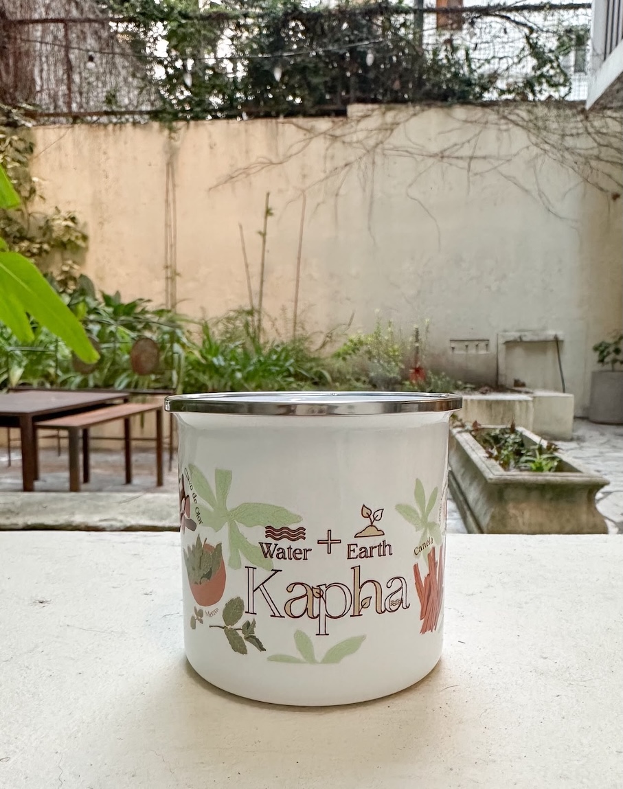 Jarro enlozado hierbas Kapha
